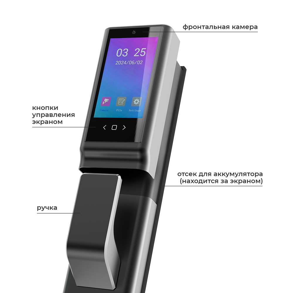 Аккумулятор с литиевой батареей 6000 mA/h (зарядка раз в 4-6 месяцев), если аккумулятор находится на зарядке — замок работает в механическом режиме