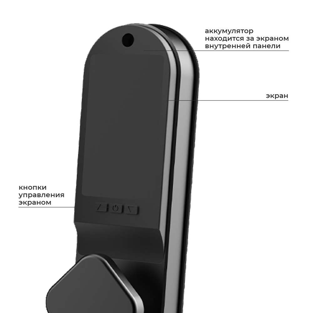 Аккумулятор с литиевой батареей 6000 mA/h (зарядка раз в 4-6 месяцев), если аккумулятор находится на зарядке — замок работает в механическом режиме